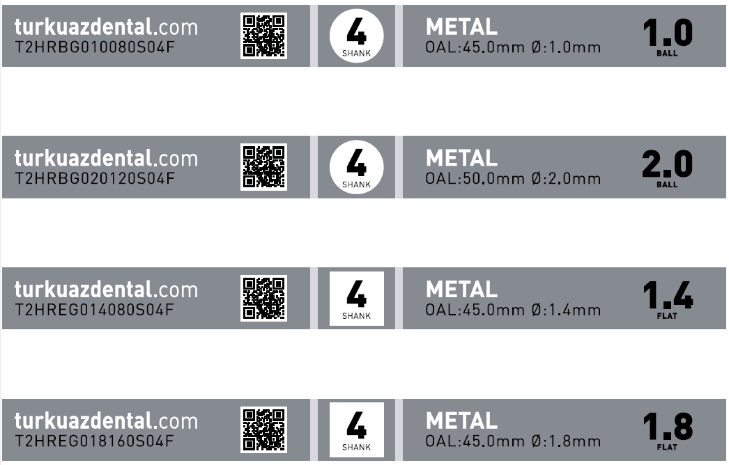 Metal - İmplant Frezler 0.6 MM